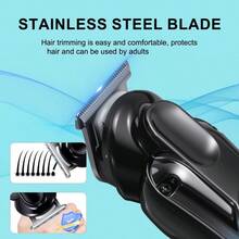 Hatteker 1pc Multi-Functional 5 In 1 Electric Hair Clippers Men Oil Head Carving Professional LED Hair Trimmer - Nhiều màu - Xem 8