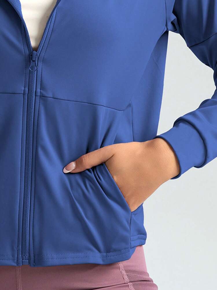 女士宽松连帽外套，适合户外活动、旅行、休闲穿着、聚会、办公室、健身房等场合。 - 霧霾藍 - 查看 5