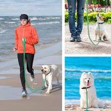 PVC Hundeleine, wasserdicht, geruchlos, rostfrei, leicht zu reinigen, angenehmes Griffgefühl, stabile Leine geeignet für kleine, mittlere und große Hunde, zum Spazierengehen und Training