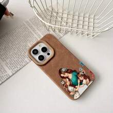 Teléfono con estampado de piel de oveja TPU con diseño de escalera, ideal para el Día de la Madre. Compatible con phone 15 Pro, 16 Pro, 14 Plus, 13 RRO, 12, 11 Pro, XS, X y XR. Modelo SHJC3179 - Caqui - Ver 5