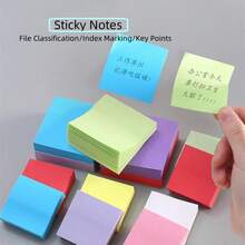 11 Colors Mini Sticky Notes, Colorful Reusable High Adhesive Index Tabs, Suitable For Office, Study, Home, 38x38mm - Multicolor - View 2