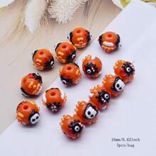 5 Stücke Halloween Perlen, geeignet zum Herstellen von Armbändern und Halsketten