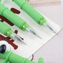 熊猫和竹子形状中性笔，高品质学生考试书写笔，可爱竹子黑色墨水笔 - 彩色 - 查看 4