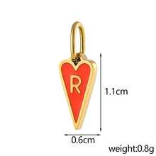 1 Cute Stainless Steel Pendant With 26 Colorful Heart Letters A-Z, Suitable For Bracelets, Necklaces, Earrings, Jewelry Making, Versatile For Daily Parties, And Gift Giving - Multicolor - View 15