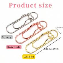 6pcs Random Color Love Metal Pen Holder, Notebook Multifunctional Bookmark, Paper Clip Stationery Tool. Essential Supplies For Home School Office - 6pcs - View 6