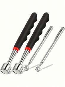 1pc Ergonomic Magnetic Pickup Tool - Retractable Stainless Steel Rod, Portable Durable Design, Telescopic Magnetic Retriever Tool For Hard-To-Reach Areas - Nails, Screws, Small Metal Pieces - DIY, Construction, Workshop Retrieval Tool, Magnetic Tool - Multicolor - View 2