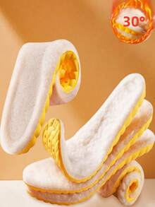 羊毛保暖鞋垫，羊毛自发热保暖鞋垫，冬季加厚绒面防臭软鞋垫，运动跑步，户外用品，冬季保暖鞋，配件礼品创意 - 米色 - 查看 6