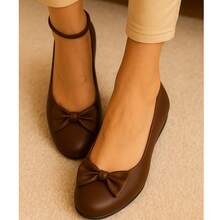 Bailarinas Flats De Mujer Lila Lombardo.  De moda    Fiesta - Marrón Chocolate - Ver 3