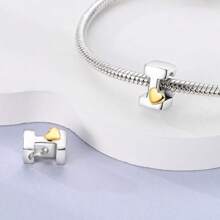 925 Silver Plated Heart Shaped Letter A-Z Pendant Charm, Smooth Letter Necklace A-Z Provides Multiple Choices. Ideal For DIY Bracelet And Necklace. Gold Heart Initial Letter Bead Pendant, Great Jewelry Gift For Women.