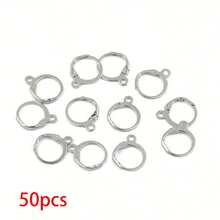 50pcs French Earring Holder Suitable For DIY Earring Accessories Craft Materials, Gold & Silver Color - Ear Hook - View 14