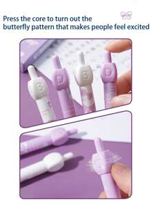 قلم جل ضاغط جديد، فراشة الإجابات، مجموعة أقلام فرشاة سريعة الجفاف عالية الجاذبية، قرطاسية طالب الامتحان، قلم اختيار إجابة مضحك ABCD، أداة امتحان صعبة، قلم بيان ملهم بحبر أسود 0.5 مم نقطة دقيقة، قلم جل جل للكتابة في الامتحانات المدرسة والمكتب.