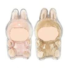1pc Doll Case, Transparent Hanging Storage Case, Plastic Case. Suitable For: Plush Toys, Ceramic Ornaments, Doll Accessories (Not Including Dolls, Hanging Buttons Randomly Distributed), Valentine's Day Gifts, Christmas Party Gifts