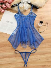 2件套情趣内衣性感火辣网纱透视可爱薄纱睡裙诱惑套装女士