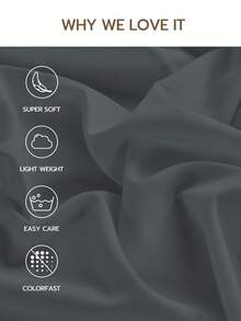 1 bộ ga trải giường màu trơn siêu mềm, nhẹ và thoáng khí, thiết kế túi sâu, phù hợp với giường đơn, giường đôi, giường cỡ Queen, giường cỡ King - vật dụng thiết yếu cho gia đình và ký túc xá, màu xám đậm, đạt chứng nhận Oeko-Tex. - Màu xám đen - Xem 4