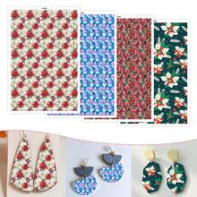 DONQE Flower Floral Pattern Printing Water Transfer Paper, Making Polymer Clay Earrings, Double-Sided Cement Transfer Sticker DIY Manual Mold Halloween - Multicolor - View 6