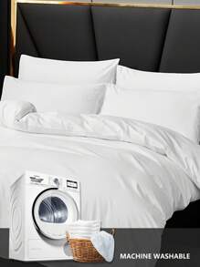 2/3pcs Duvet Cover Set, Bedding, Solid Color Bedding Set, Cozy Room Decoration, Soft And Anti-Pilling Bedding, Comfortable And Breathable Bed Set, Dustproof Duvet Cover Set, 1pc Duvet Cover With 1/2pcs Pillowcases (Without Filler), For Single, Twin, Full, King, Queen Bed Sizes, Suitable For Bedroom, Guest Room, Dormitory, All Seasons, Machine Washable,Fall Decor,Autumn Decor,Room Decor