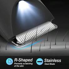 Compact Electric Body Hair Trimmer, Multi-Purpose Full Body Hair Groomer, Cordless Electric Shaver For Men, With 2 Limit Combs, USB Rechargeable, LED Power Display, LED Light, Holiday Gift