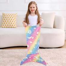 [Glow Mermaid] Soft Glow-In-The-Dark Mermaid Tail Blanket | Wearable Plush For Girls, Teens & Adults - Perfect For All Seasons, Birthday Gifts & Nursery Decor, Unicorn Sleeping Bag, Kindergarten Decor - Yellow - View 3