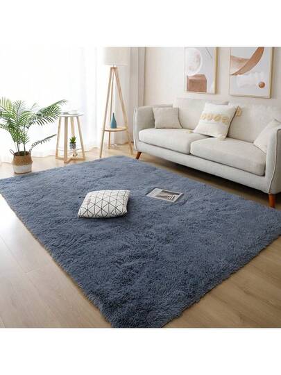 Moderne Indoor Zachte Vloerkleed Living Room Bedroom Dorm Polyester Tufted Throw Runner Home ative Plush Fluffy Furry Fur Area Rugs Blauw Grijs Lightweight Comfy Vloer Tapijt