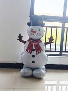 1pc Large Christmas Standing Balloon,Snowman Elk Gingerbread Man Santa Claus Xmas Tree Balloon, Christmas Party Home Decorations
