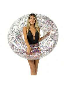 充气游泳圈透明可爱加厚腋下圈大号成人浮力游泳圈