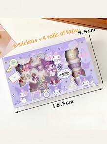 Sanrio 100 Adesivos Transparentes e À Prova d'Água Únicos, Conjunto de Caixa de Presente de Adesivos, Kuromi, Adesivos Criativos para Caderno em Caixa de Caderno, Escolha Perfeita para Presente, Meninos e Meninas, My Melody, Conjunto de Adesivos, Desenho Animado Fofo, Presente de Aniversário para Crianças, Presente para Meninas, Temporada de Volta às Aulas (A Aparência e o Padrão de Algumas Caixas de Presente são Aleatórios) Presente de Halloween, Presente de Natal