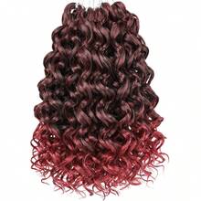 Extensiones de cabello trenzado de onda profunda de color negro natural, estilo bohemio GoGo Curl de crochet, cabello sintético suave de onda de agua para peinados protectores de mujeres