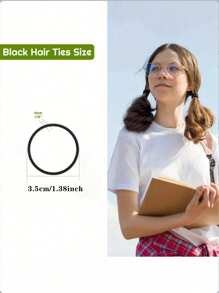 20-100pcs Black High Elastic Hair Bands For Girls Hairband Rubber Band Ties Ponytail Holder Scrunchies Hair Accessories Girls Hair Accessories No Slipping