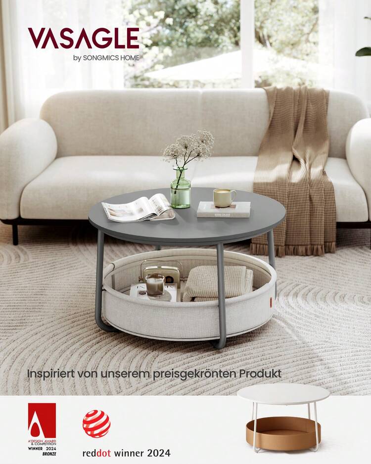 VASAGLE Coffee Tables - Xám - Xem 1