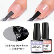 2PCS/Set 7ml Nail-Primer Prep Dehydrator Gel Nail Polish No Need Of UV LED Lamp Base Top Coat Nail Art Varnish Manicure