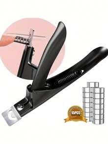 Cortaúñas con imanes, cortaúñas para uñas acrílicas, cortador de uñas artificiales falsas, recortador de puntas de uñas, herramienta de manicura y pedicura con hoja afilada para salón, hogar y belleza, cortaúñas ajustable con imanes y medidores para uñas acrílicas - Negro, cortaúñas morado, herramientas para uñas, suministros para uñas, cortaúñas, herramientas para uñas, corta uñas, guillotina de uñas. Regalo de Navidad perfecto