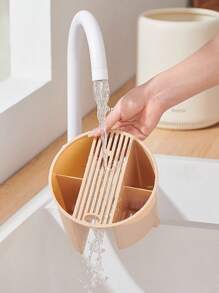 Rotierendes Messerregal für die Küche, Aufbewahrungsregal für die Haushaltsarbeitsplatte, Küchenmesserregal, multifunktionaler Essstäbchenhalter, Messerregal, integrierte Aufbewahrungsbox