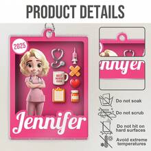 Catygift Đồ trang trí theo chủ đề y tá được thiết kế riêng, mặt dây chuyền xe hơi bằng acrylic cá nhân hóa, quà tặng y tá tinh tế, quà tặng tri ân y tá, đồ trang trí theo chủ đề y tá tốt nhất, quà tặng dành cho y tá - Như được hiển thị - Xem 6