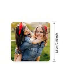 Customized Round Fridge Magnet, Blank Photo Printable, Personalized Fridge Sticker, Suitable For Refrigerator, Kitchen, Office, Wall Decor - Multicolor - View 24