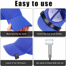 Curve Bender, Brim Bender,Hat Plasticity, Hat Fixation,Plastic Hat Curving Band Hat Brim Shaper - Baseball Cap Curver Hat Crease Shaping Tool, Hat Forming Rack(1pc) - Black - View 4
