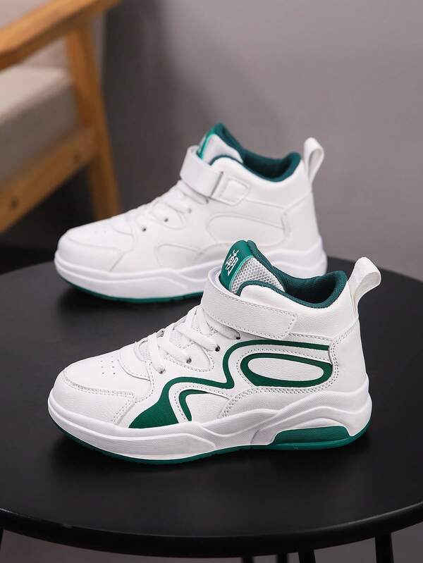 Zapatillas de baloncesto de caña alta para niños, zapatos deportivos antideslizantes y duraderos para niños