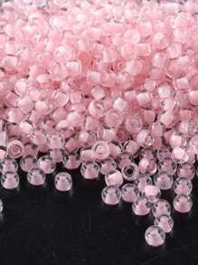 GO2CJBEADS 10克多色2毫米银线圆形洛可可玻璃种子珠，可DIY手链