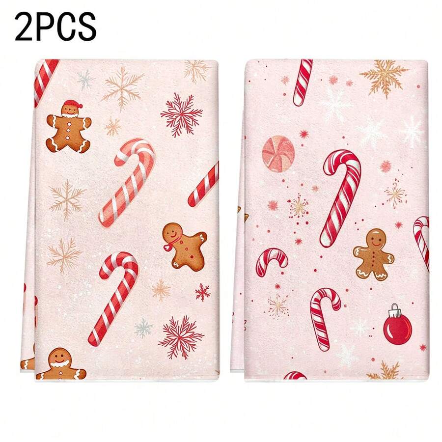 1 set/1 pièce/2 pièces Serviettes de cuisine et gants de vaisselle en forme d'homme en pain d'épices de Noël, convenant à la décoration intérieure des restaurants, cuisines et salles de bains, à la décoration de fête, aux cadeaux de vacances et pouvant également être offerts en cadeaux de Noël