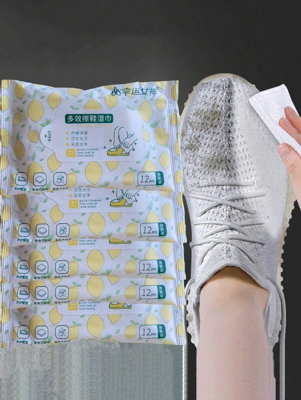 مناديل حذاء الرياضة 60منديل/12منديل/36منديل، منظف الأحذية لإزالة البقع، غير قابل للغسيل، مناديل مبللة لتنظيف الأحذية الرياضية وحذاء السنيكرز، مناسبة للأحذية البيضاء
