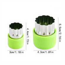 9pcs/Vegetable Cutter Shapes Stainless Steel Durable DIY Fruit Cookie Stamps Cake Food Cutting Mold Kitchen Tool - Green - View 3