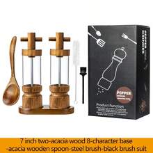 Rosewood Manual Black Pepper Grinder, Sea Salt Grinder, Rosewood Manual Grinder With Transparent Acrylic Pepper Bottle, Adjustable Coarseness Pepper Seasoning Jar, Creative Pepper Grinder, Rama Kitchen Essential, Kitchen Use, High-End Restaurant Supplies, Housewarming Gift, Halloween And Christmas Party Supplies