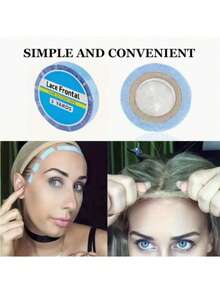 Cinta adhesiva para pelucas de encaje frontal de 0.31 pulgadas * 3 yardas, adhesivo fuerte y resistente al agua, cinta adhesiva de doble cara para pelucas de encaje frontal, cintas de soporte para postizos y extensiones de cabello