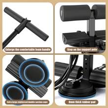 Sit Up Bar Floor, Portable Sit Up Exercise Equipment With 2 Strong Suction Cups And Adjustable Foot Holder, Abs Master Assistant Device For Home Workout With Massage Roller Gym Accessories
