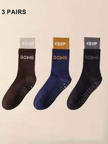 1双/4双/6双装女士条纹瑜伽袜，防滑硅胶材质，适合室内运动健身，精美圣诞礼物，独特新年礼物，情人节女友礼物 - 彩色 - 查看 8