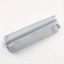 1pc Stylish Mesh Pencil Case - 3D Large Capacity Organizer For School, Office, And Travel - Unisex Design For Men & Women, Desk Pencil Holder, Stationery Storage, Modern Accessory