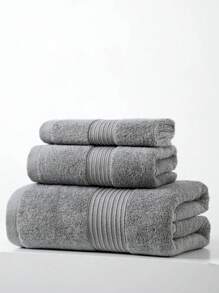 1件套毛巾套装，包含1条灰色极简轻薄浴巾（70*140厘米）、1条小号面巾/手巾（34*74厘米）和1条方形手帕（34*34厘米）。速干、吸水、柔软，适用于浴室、厨房、旅行、礼品、健身房、海滩、酒店、沙龙、户外等场合。适用于美容沙龙、酒店运动、家居必需品、毛巾、护肤等场合的浴巾 - 灰色 - 查看 1