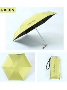 7.5英寸/19厘米迷你折叠伞，便携式户外遮阳伞，防紫外线遮阳伞，带收纳袋，防晒，6根伞骨+加厚黑色防水涂层，户外、旅行、夏季防晒必备，防风防水 - 彩色 - 查看 20