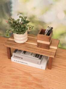 A Wooden Desk Storage Rack Made Of Rosewood Kitchen Cabinet And Countertop Display Rack Suitable For Desks, Home Offices, And Bathroom Coffee Tables Top Display Rack
