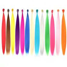 50/100 sợi tóc nối I-Tip tổng hợp nhiều màu sắc, tóc nối dài 16 inch kiểu cầu vồng, phù hợp cho phụ nữ và bé gái, có thể dùng cho Halloween, các ngày lễ hoặc tự làm đồ thủ công. - Nhiều màu - Xem 4