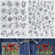 [DIY Embroidery] 60pcs DIY Embroidery Stabilizer | Self-Adhesive Water Soluble Non-Woven Auxiliary Flowers For Beginner's - Multicolor - View 8